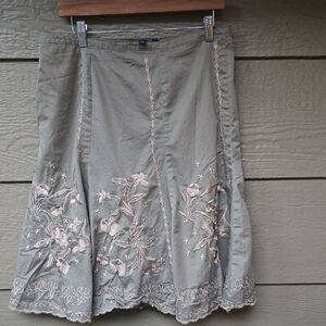 Coupe Collection platinum embroidedered a-line skirt 13